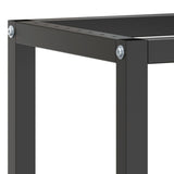 Work Bench Frame Matte Black and Matte Red 110x50x79 cm Metal - Rear View