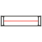 Work Bench Frame Matte Black and Matte Red 190x50x79 cm Metal