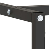 Work Bench Frame Matte Black and Matte Red 180x57x79 cm Metal - Close-Up Angle