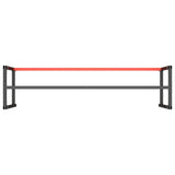 Work Bench Frame Matte Black and Matte Red 220x57x79 cm Metal - Rear View