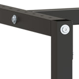 Work Bench Frame Matte Black and Matte Red 220x57x79 cm Metal - Close-Up Angle