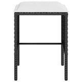 5 Piece L-shaped Couch Sofa Set with Cushions Poly Rattan Black - Low Angle