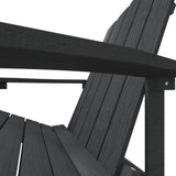 Garden Adirondack Chair HDPE Anthracite - Rear View