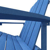 Garden Adirondack Chair HDPE Aqua Blue - Rear View