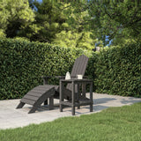 Garden Adirondack Table Anthracite 38x38x46 cm HDPE - Side View
