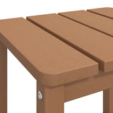 Garden Adirondack Table Brown 38x38x46 cm HDPE - Rear View