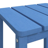 Garden Adirondack Table Aqua Blue 38x38x46 cm HDPE - Rear View