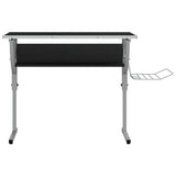 Craft Desk Black and Grey 110x53x(58-87) cm Engineered Wood and Steel - Side View