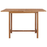 Garden Dining Table 110x110x75 cm Solid Wood Teak - Front View