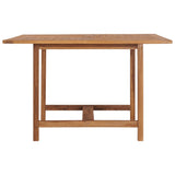Garden Dining Table 110x110x75 cm Solid Wood Teak - Side View