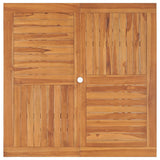 Garden Dining Table 110x110x75 cm Solid Wood Teak - Top-Down View