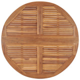Folding Garden Dining Table ?110x75 cm Solid Wood Teak - Top-Down View