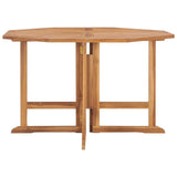 Folding Garden Dining Table 110x110x75 cm Solid Wood Teak - Side View