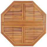 Folding Garden Dining Table 110x110x75 cm Solid Wood Teak - Top-Down View