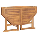 Folding Garden Dining Table 110x110x75 cm Solid Wood Teak - 45-Degree Angle