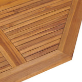 Folding Garden Dining Table 110x110x75 cm Solid Wood Teak - Rear View