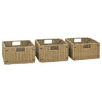 Bathroom Vanity Cabinet with 3 Baskets Teak 132x45x75 cm
