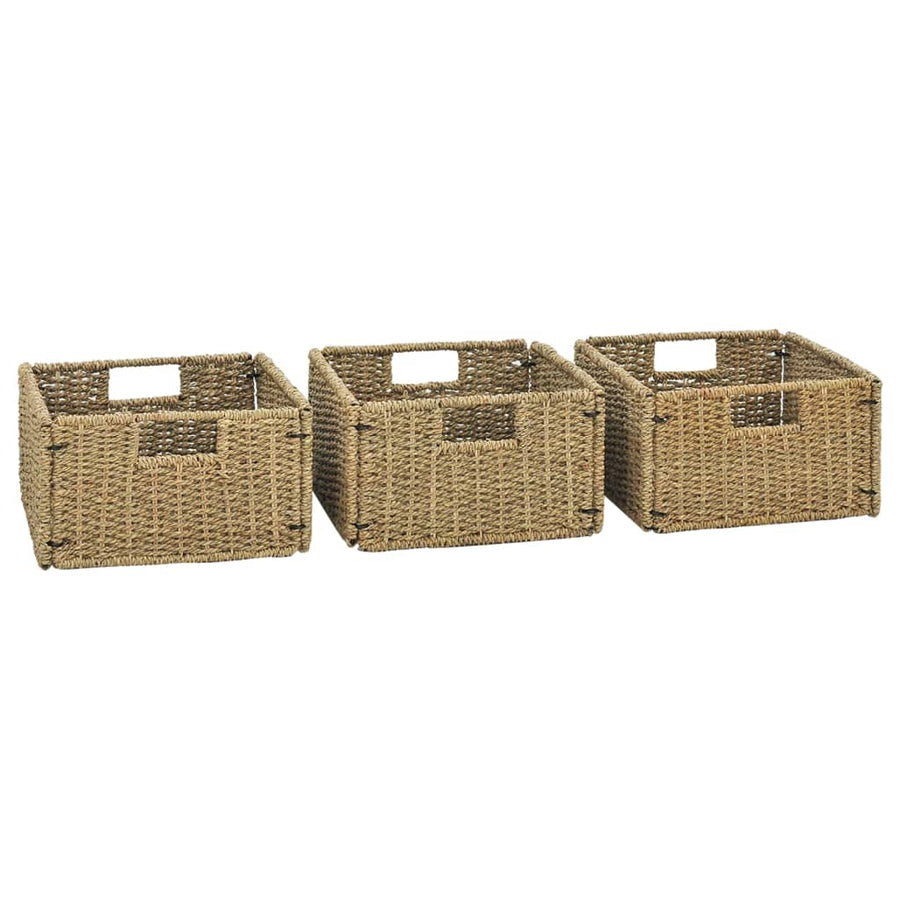 Bathroom Vanity Cabinet with 3 Baskets Teak 132x45x75 cm