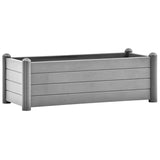 Garden Raised Bed PP Stone Grey 100x43x35 cm - Front View