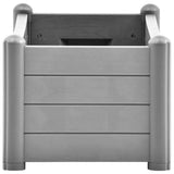Garden Raised Bed PP Stone Grey 100x43x35 cm - Top-Down View