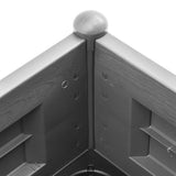 Garden Raised Bed PP Stone Grey 100x43x35 cm - 45-Degree Angle