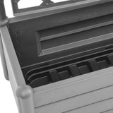Garden Planter with Trellis 100x43x142 cm PP Stone Grey - Close-Up Angle