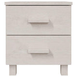 Bedside Cabinet "HAMAR" White 40x35x44.5 cm Solid Pinewood
