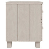 Bedside Cabinet "HAMAR" White 40x35x44.5 cm Solid Pinewood