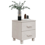 Bedside Cabinet "HAMAR" White 40x35x44.5 cm Solid Pinewood