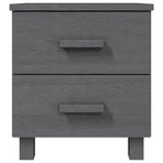 Bedside Cabinet "HAMAR" Dark Grey 40x35x44.5 cm Solid Pinewood