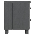 Bedside Cabinet "HAMAR" Dark Grey 40x35x44.5 cm Solid Pinewood