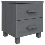 Bedside Cabinets"HAMAR"2 pcs Dark Grey 40x35x44.5 cm Solid Wood