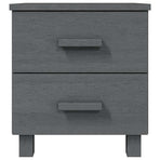Bedside Cabinets"HAMAR"2 pcs Dark Grey 40x35x44.5 cm Solid Wood