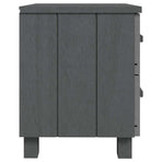 Bedside Cabinets"HAMAR"2 pcs Dark Grey 40x35x44.5 cm Solid Wood