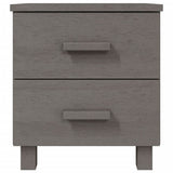 Bedside Cabinets"HAMAR"2 pcs Light Grey 40x35x44.5cm Solid Wood