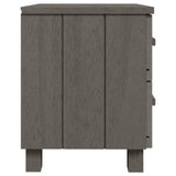 Bedside Cabinets"HAMAR"2 pcs Light Grey 40x35x44.5cm Solid Wood
