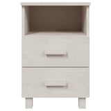 Bedside Cabinet "HAMAR" White 40x35x62 cm Solid Wood Pine