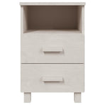 Bedside Cabinet "HAMAR" White 40x35x62 cm Solid Wood Pine