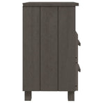 Bedside Cabinet "HAMAR" Light Grey 40x35x62 cm Solid Wood Pine