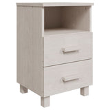 Bedside Cabinets"HAMAR"2 pcs White 40x35x62 cm Solid Wood
