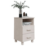 Bedside Cabinets"HAMAR"2 pcs White 40x35x62 cm Solid Wood