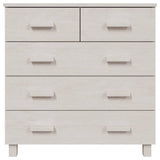 Sideboard "HAMAR" White 79x40x80 cm Solid Wood Pine