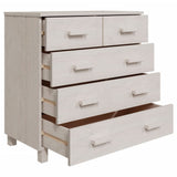 Sideboard "HAMAR" White 79x40x80 cm Solid Wood Pine