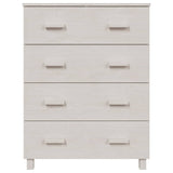 Sideboard HAMAR White 79x40x103.5 cm Solid Wood Pine - Side View
