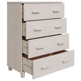 Sideboard HAMAR White 79x40x103.5 cm Solid Wood Pine - 45-Degree Angle