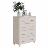 Sideboard HAMAR White 79x40x103.5 cm Solid Wood Pine - Rear View