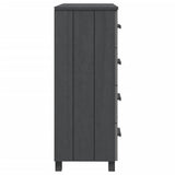 Sideboard HAMAR Dark Grey 79x40x103.5 cm Solid Wood Pine