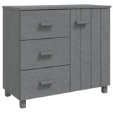 Sideboard "HAMAR" Dark Grey 90x40x80 cm Solid Pinewood