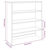 Top for Highboard"HAMAR" Dark Grey 90x30x100cm Solid Wood Pine