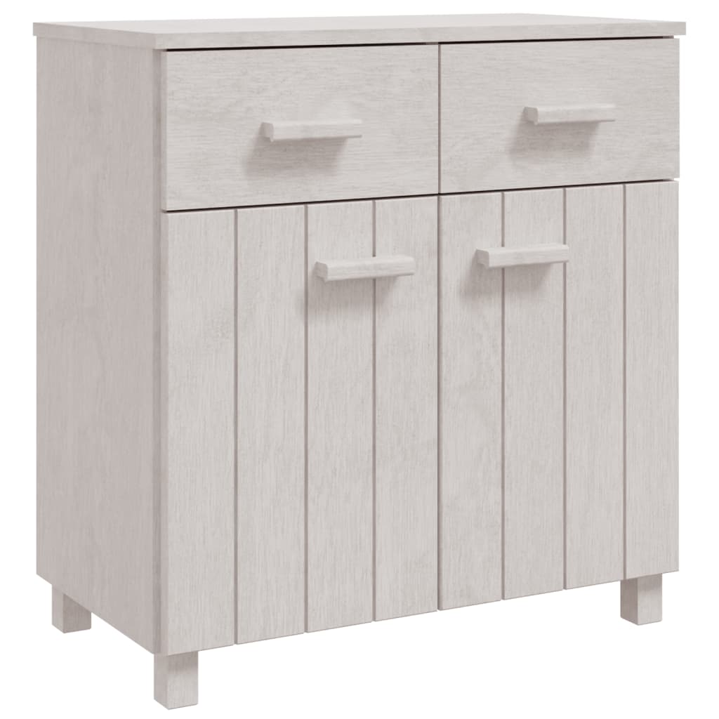 Sideboard "HAMAR" White 79x40x80 cm Solid Wood Pine